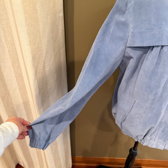 Liz Claiborne Women's Soft Blue/Periwinkle Suede Leather Jacket, Size XL - Picture 5 of 16